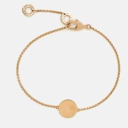 Pre Owned أسورة بلغاري بلغاري لؤلؤة مع عرق أُم ھمتيك روز ذھب عیار 18 مقاس صغير