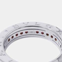 مملوكة مسبقًا خاتم بلغاري بي زيرو1 ذهب أبيض عيار 18 وجيم غارنت مقاس 53