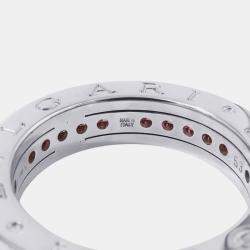 مملوكة مسبقًا خاتم بلغاري بي زيرو1 ذهب أبيض عيار 18 وجيم غارنت مقاس 53