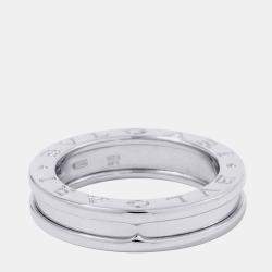 مملوكة مسبقًا خاتم بلغاري بي.زيرو1 حلقة واحدة ذهب أبيض عيار 18  مقاس 51