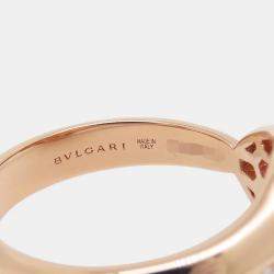 مملوكة مسبقًا Bvlgari Serpenti 18K Rose Gold,Diamond and Tourmaline Band Ring EU 59