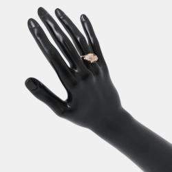 مملوكة مسبقًا Bvlgari Serpenti 18K Rose Gold,Diamond and Tourmaline Band Ring EU 59