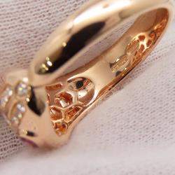 مملوكة مسبقًا Bvlgari Serpenti 18K Rose Gold,Diamond and Tourmaline Band Ring EU 59