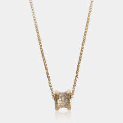 مملوكة مسبقًا Bvlgari B.Zero1 18K Yellow Gold, Diamond Necklace