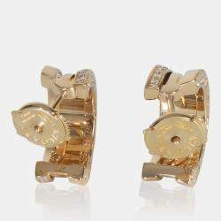 مملوكة مسبقًا Bvlgari B.Zero1 18K Yellow Gold and Diamonds Hoop Earrings