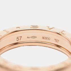 مملوكة مسبقًا Bvlgari 18K Rose Gold B.Zero1 One Band Ring EU 57