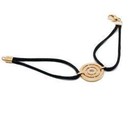 Pre Owned Bvlgari Astrale 18K Yellow Gold Black Cord Bracelet