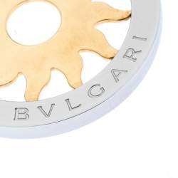 Bvlgari Tondo 18K Yellow Gold Stainless Steel Sun Pendant