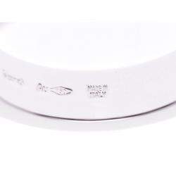 Pre Owned Bvlgari Double Logo Diamond 18K White Gold Band Ring Size 48