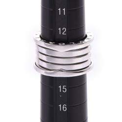 Pre Owned Bvlgari B.Zero1 4-Band 18k White Gold Band Ring Size 55