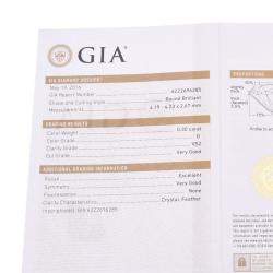 Pre Owned Bvlgari 0.30ct Diamond Solitaire Platinum Ring Size 56