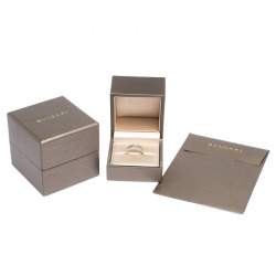 Pre Owned Bvlgari 0.30ct Diamond Solitaire Platinum Ring Size 56