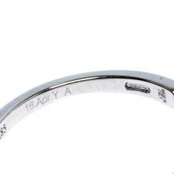 Pre Owned Bvlgari 0.30ct Diamond Solitaire Platinum Ring Size 56