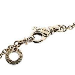 Pre Owned Bvlgari Doppio Cuore Diamond 18K White Gold Pendant Necklace