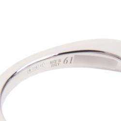 Pre Owned Bvlgari Dedicata a Venezia Silver PT950 Diamond Ring Size 52