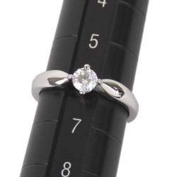 Pre Owned Bvlgari Dedicata a Venezia Silver PT950 Diamond Ring Size 52