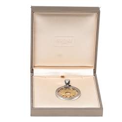 Bvlgari Tondo Sun 18K Yellow Gold and Stainless Steel Pendant Large
