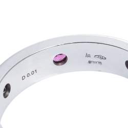 Bvlgari Bvlgari Multicolor Gemstone Diamond 18K White Gold Band Ring 65