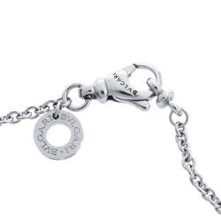 Pre Owned Bvlgari B.Zero1 18K White Gold Small Round Pendant Necklace