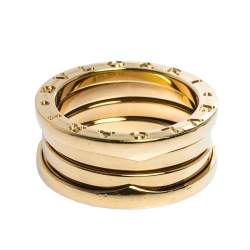 Bvlgari B.Zero1 18K Yellow Gold 3-Band Ring Size 52