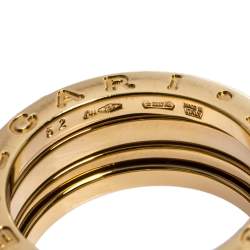 Bvlgari B.Zero1 18K Yellow Gold 3-Band Ring Size 52