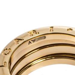 Bvlgari B.Zero1 18K Yellow Gold 3-Band Ring Size 52