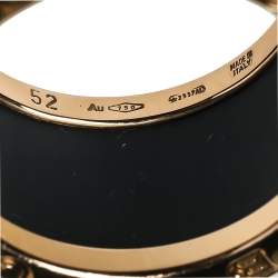 Bvlgari B.Zero1 Brown Marble 18K Rose Gold 4-Band Ring Size 52