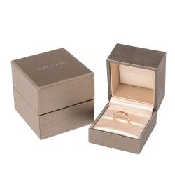 Pre Owned Bvlgari Serpenti Viper 18K Rose Gold Wedding Band Ring Size 50