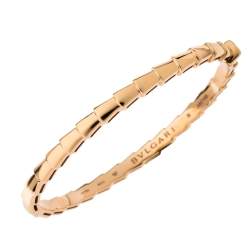 Pre Owned Bvlgari Serpenti Viper 18K Rose Gold Bracelet S