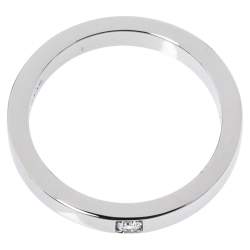 Pre Owned Bvlgari MarryMe Diamond Platinum Wedding Band Ring Size 52