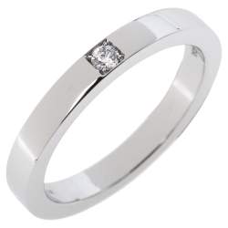 Pre Owned Bvlgari MarryMe Diamond Platinum Wedding Band Ring Size 52