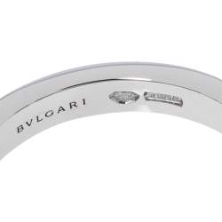 Pre Owned Bvlgari MarryMe Diamond Platinum Wedding Band Ring Size 52