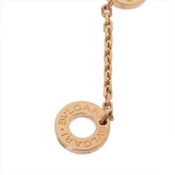 Pre Owned Bvlgari Divas' Dream Malachite & Diamond 18K Rose Gold Pendant Necklace