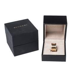 Pre Owned Bvlgari B.Zero1 18K Yellow Gold 3-Band Ring Size 52