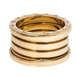 Pre Owned Bvlgari B.Zero1 18K Yellow Gold 3-Band Ring Size 52
