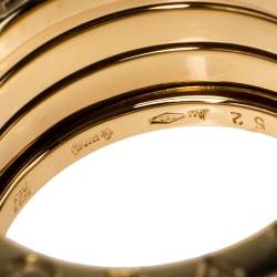 Pre Owned Bvlgari B.Zero1 18K Yellow Gold 3-Band Ring Size 52