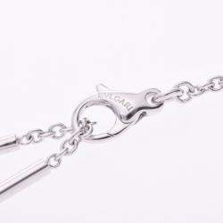 Pre Owned Bvlgari Intarsio Black Onyx And Diamonds 18K White Gold Pendant Necklace