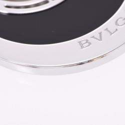 Pre Owned Bvlgari Intarsio Black Onyx And Diamonds 18K White Gold Pendant Necklace