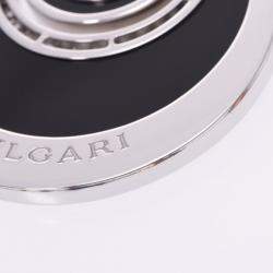 Pre Owned Bvlgari Intarsio Black Onyx And Diamonds 18K White Gold Pendant Necklace