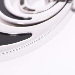 Pre Owned Bvlgari Intarsio Black Onyx And Diamonds 18K White Gold Pendant Necklace