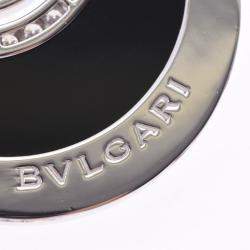 Pre Owned Bvlgari Intarsio Black Onyx And Diamonds 18K White Gold Pendant Necklace