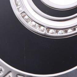 Pre Owned Bvlgari Intarsio Black Onyx And Diamonds 18K White Gold Pendant Necklace