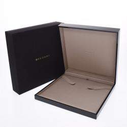 Pre Owned Bvlgari Intarsio Black Onyx And Diamonds 18K White Gold Pendant Necklace