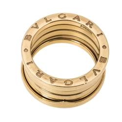 Pre Owned Bvlgari B.Zero1 18K Yellow Gold 4-Band Ring Size 54