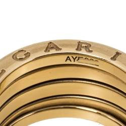 Pre Owned Bvlgari B.Zero1 18K Yellow Gold 4-Band Ring Size 54