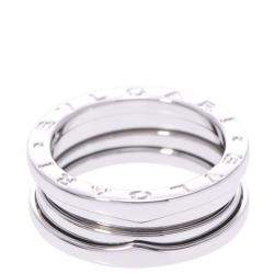 Bvlgari B.Zero1 1-Band 18K White Gold Ring Size EU 53