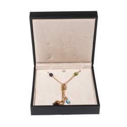 Pre Owned Bvlgari  B.Zero1 Gemstone 18K Yellow Gold Pendant Necklace