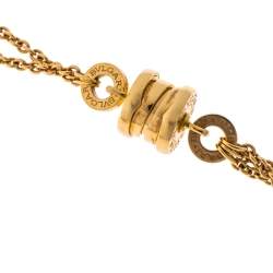 Pre Owned Bvlgari  B.Zero1 Gemstone 18K Yellow Gold Pendant Necklace