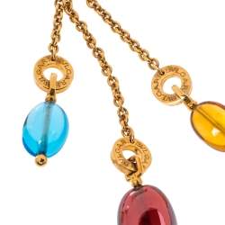 Pre Owned Bvlgari  B.Zero1 Gemstone 18K Yellow Gold Pendant Necklace