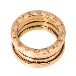 Pre Owned Bvlgari B.zero1 18K Rose Gold 3-Band Ring Size 47